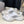MONDAY SHOE IN WHITE COWSKIN AND POLYESTER