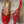 Alaia 25 Infradito Fishnet Flat Mules Red Lampskin 303710