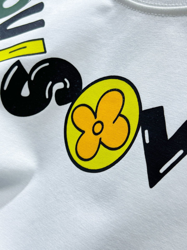 LV WHITE COTTON T-SHIRT COLORFUL LOGO 238820