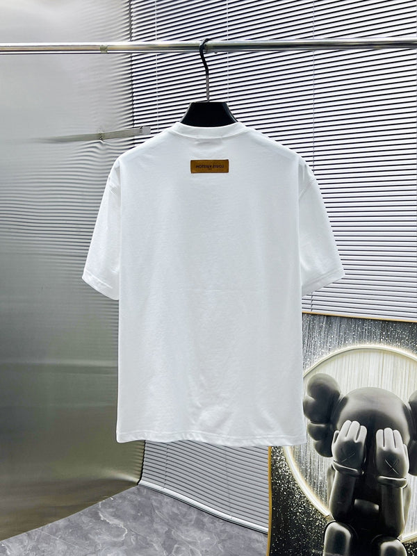 LV WHITE COTTON T-SHIRT COLORFUL LOGO 238820