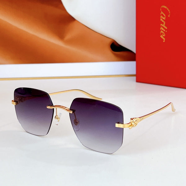 OCCHIALI DA SOLE PANTHÈRE CT0549S CON MONTATURA QUADRATA SENZA MONTATURA IN METALLO