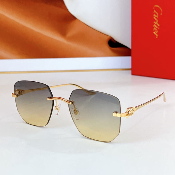 OCCHIALI DA SOLE PANTHÈRE CT0549S CON MONTATURA QUADRATA SENZA MONTATURA IN METALLO