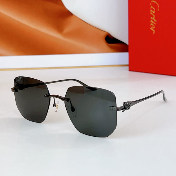 OCCHIALI DA SOLE PANTHÈRE CT0549S CON MONTATURA QUADRATA SENZA MONTATURA IN METALLO