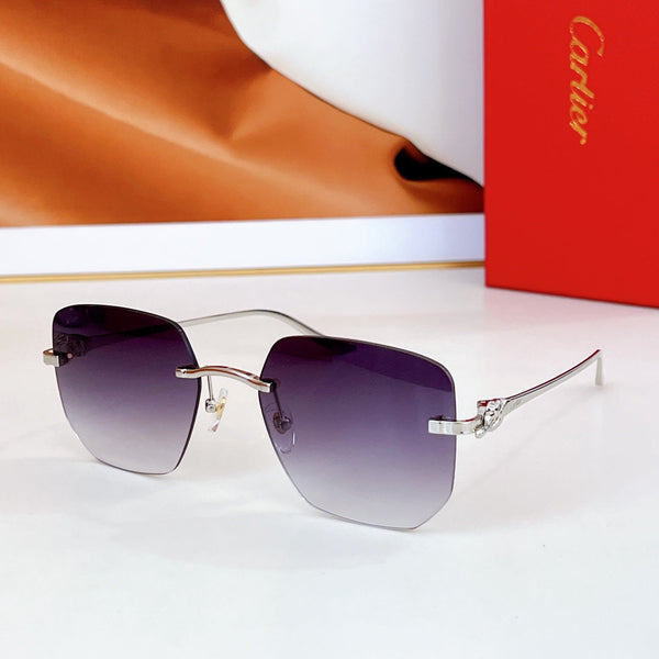 OCCHIALI DA SOLE PANTHÈRE CT0549S CON MONTATURA QUADRATA SENZA MONTATURA IN METALLO