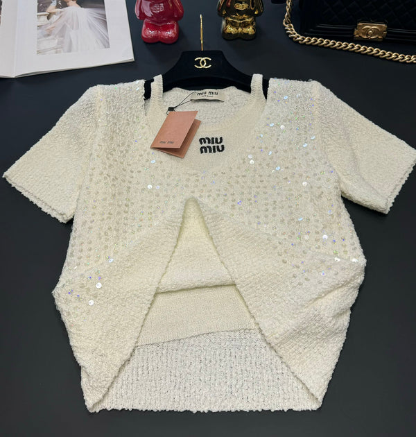 Miu 25 V- Neck Shirt Wool 232747