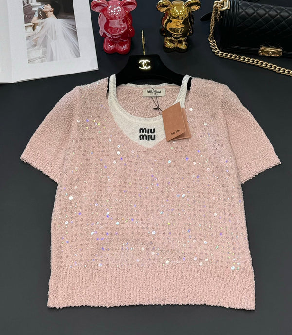 Miu 25 V- Neck Shirt Wool 232747