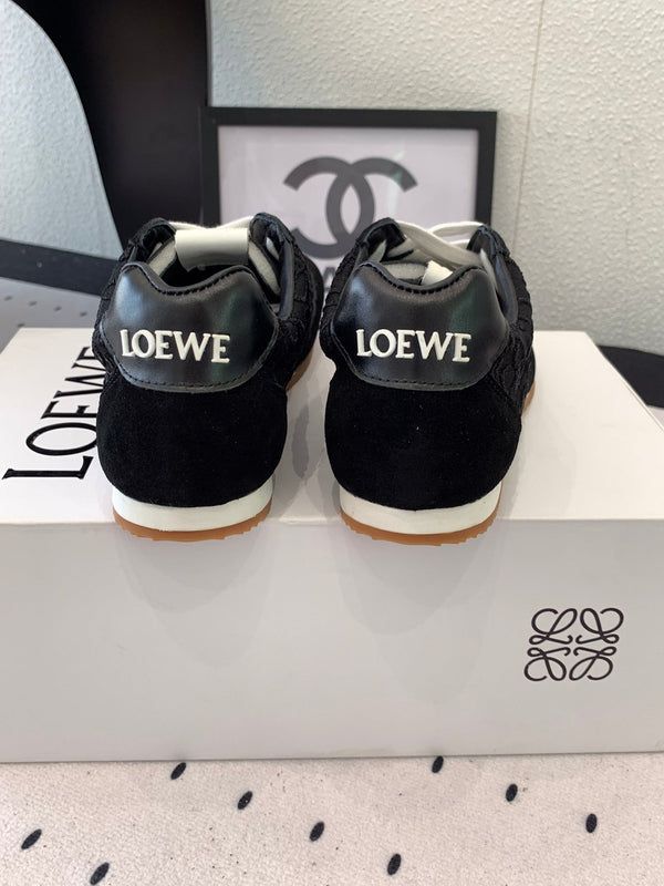 Loewe 25 Runner Sneaker Nero Mesh Suede 265455