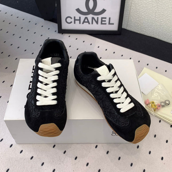 Loewe 25 Runner Sneaker Nero Mesh Suede 265455