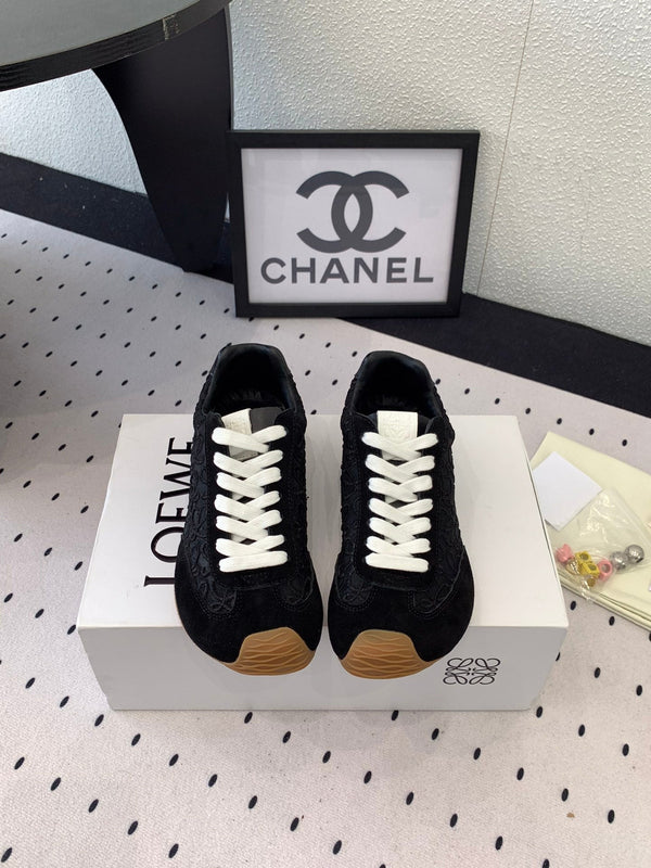 Loewe 25 Runner Sneaker Nero Mesh Suede 265455