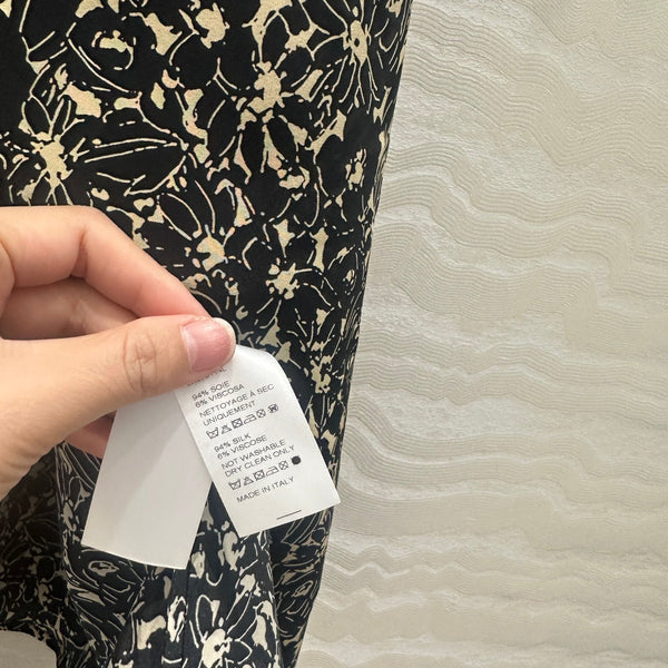 Celine Dress Black mix Beige Silk Viscose