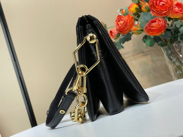 LV x TM Coussin BB 21cm Nero Multicolore Pelle di agnello con monogramma in rilievo