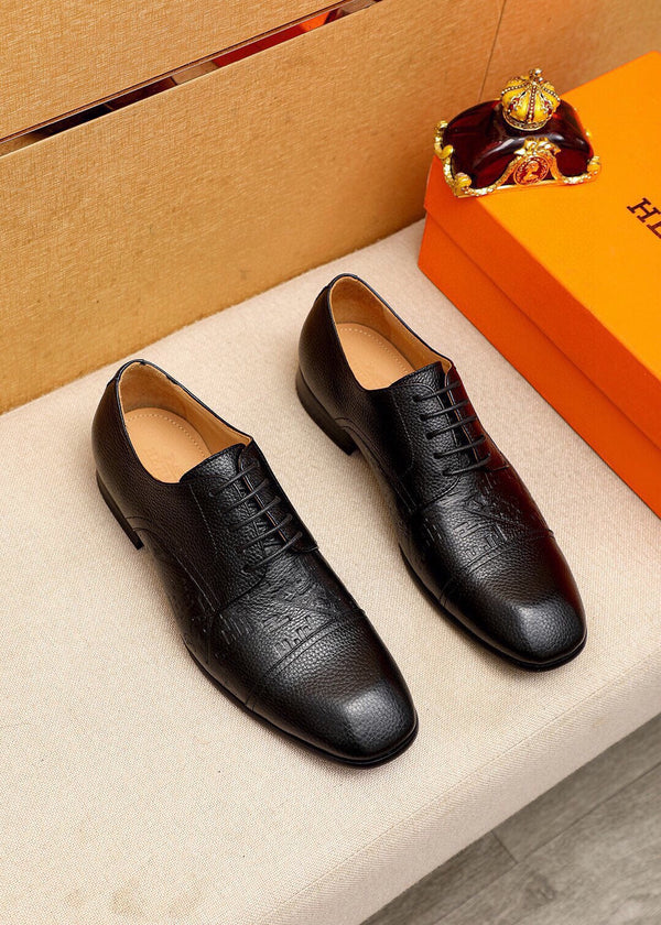 Mocassino da uomo HM in pelle di vacchetta nera 616503