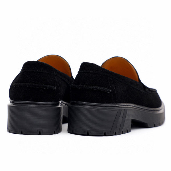 Mocassino da uomo HM in pelle scamosciata nera 616531