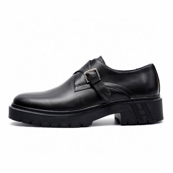 Mocassino da uomo HM in pelle di vitello nera 616537