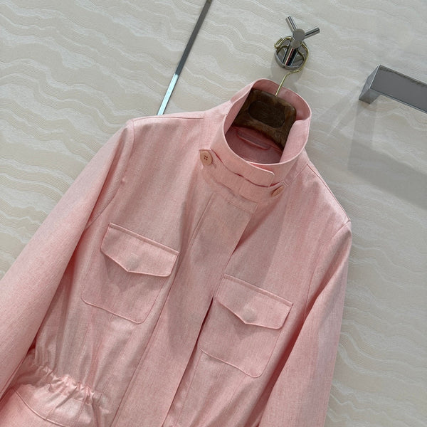 LP 25 Stand-up Collar Jacket Pink Linen 265162