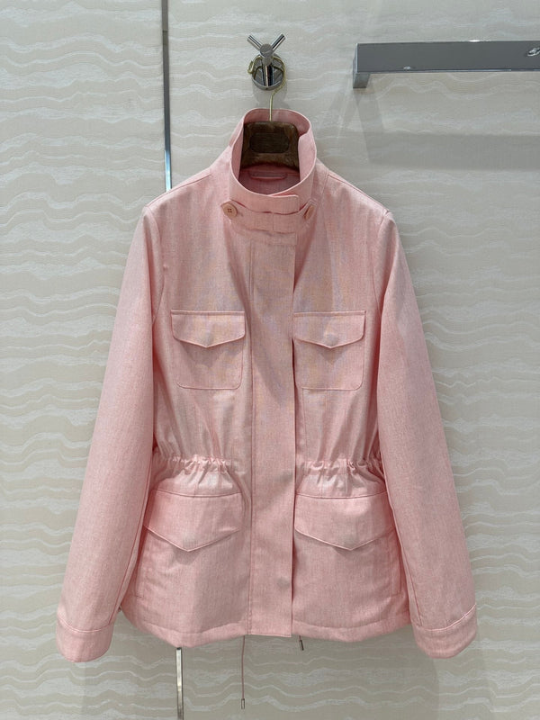 LP 25 Stand-up Collar Jacket Pink Linen 265162
