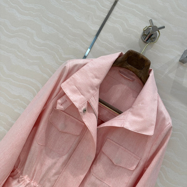 LP 25 Stand-up Collar Jacket Pink Linen 265162