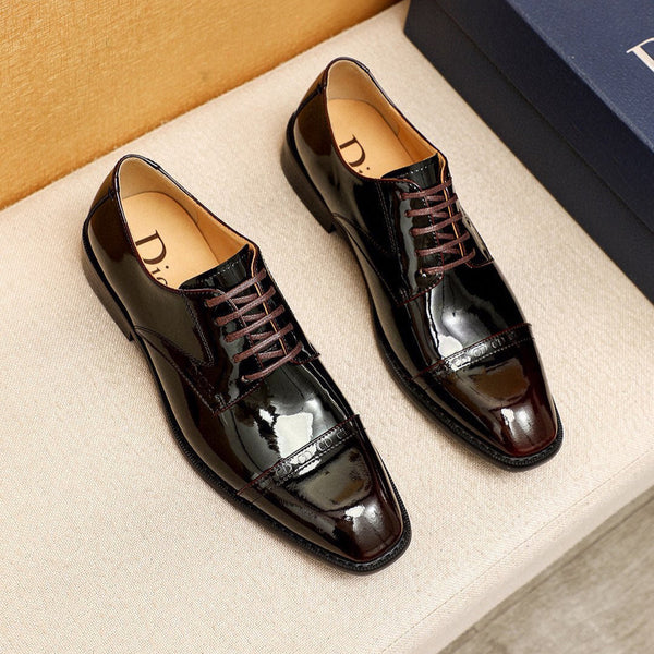 CD Derby Shoe Black Mix Brown Patent Leather 638974
