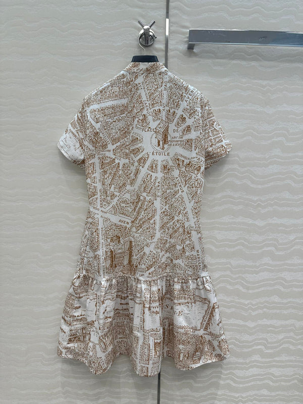 CD Mini Dress Light Brown Cotton