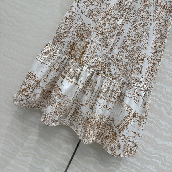 CD Mini Dress Light Brown Cotton