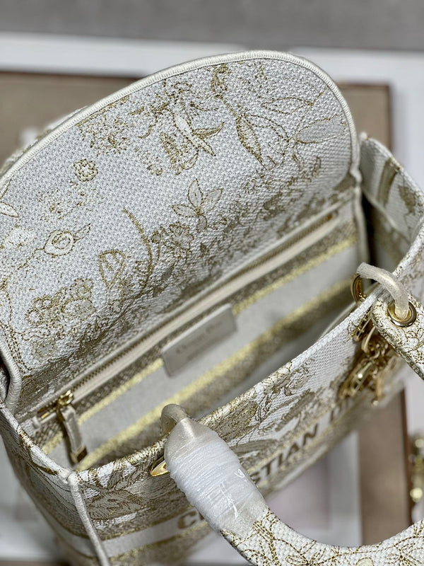Borsa CD Golden Magpie 24 Lady Dior in tela 336736