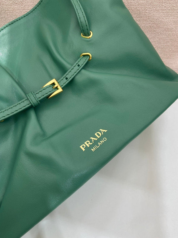 Prada Small Dada 25cm Teal Green Nappa Leather