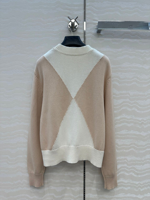HM 25 Sweater Light Beige Mix White Cotton 02660