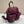 PRA backpack 28 burgundy nylon fabric gold hardware