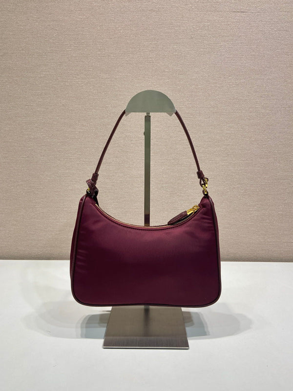 PRA Shoulder Bag 22 burgundy nylon fabric 280825