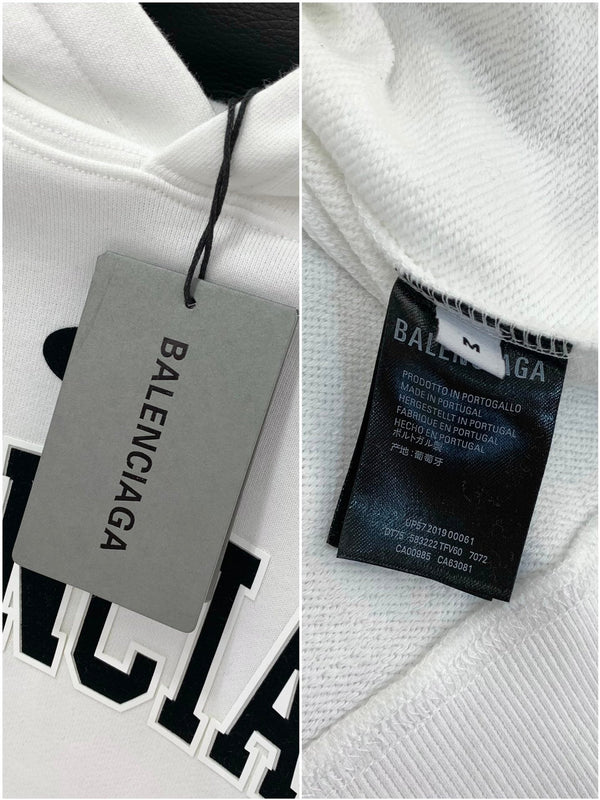 Balenciaga 25 Hoodie White Cotton 0052