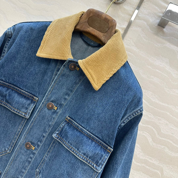 LP 25 Jacket Blue Cotton Denim Fabric 295351