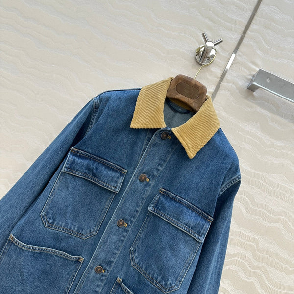 LP 25 Jacket Blue Cotton Denim Fabric 295351
