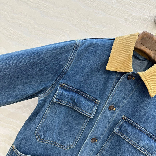 LP 25 Jacket Blue Cotton Denim Fabric 295351