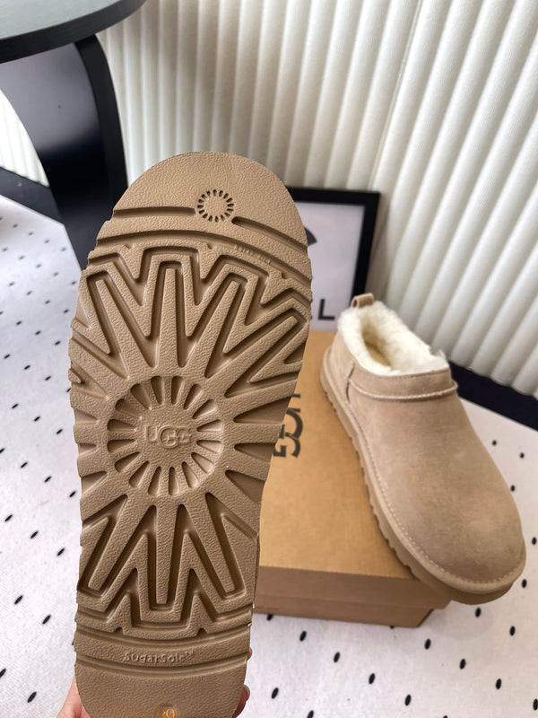 UGG Women Classic Micro Boots Beige Suede And Wool 514140