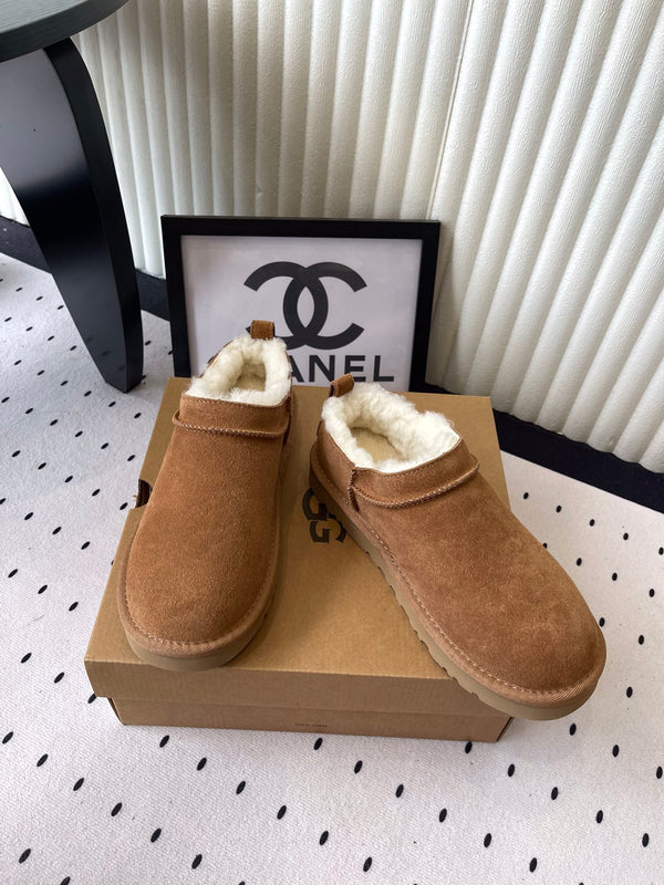 UGG Women Classic Micro Boots Tan Suede And Wool 514141