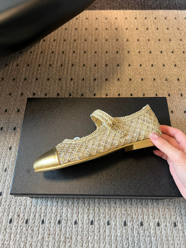 CC 25A Métiers d'Art Ballet Gold Sequin Woven 530672