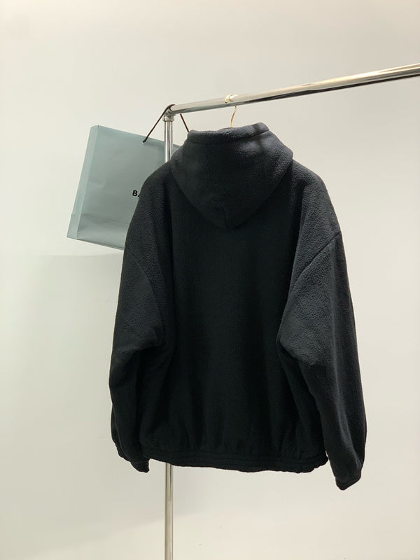 Balenciaga 25 Hoodie Black Lambwool 0055