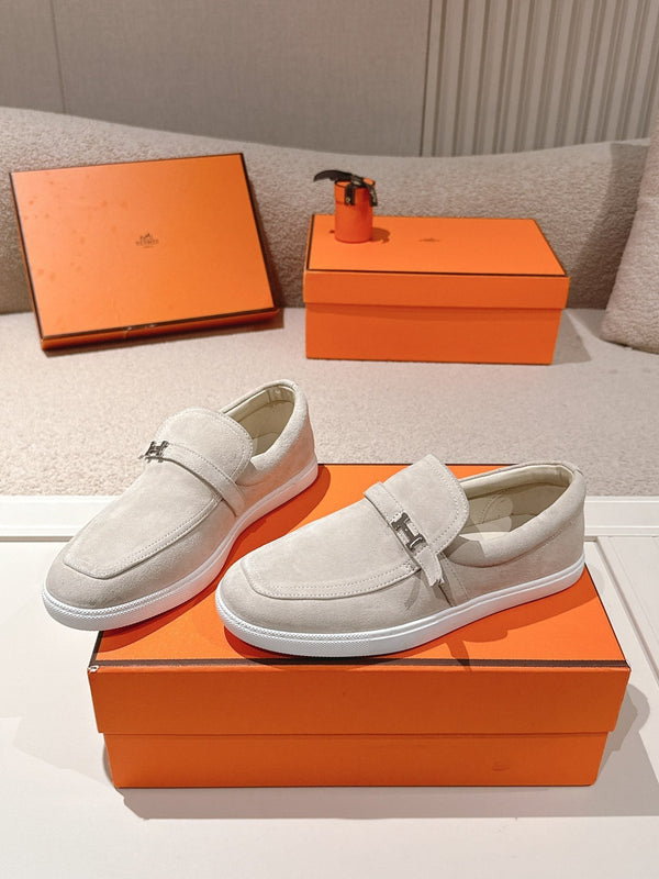 HM 25ss Mocassins Suède Beige Clair 577156