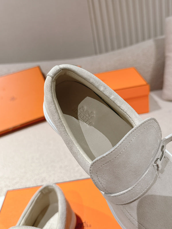 HM 25ss Mocassins Suède Beige Clair 577156
