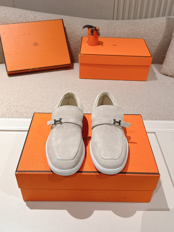 HM 25ss Mocassins Suède Beige Clair 577156