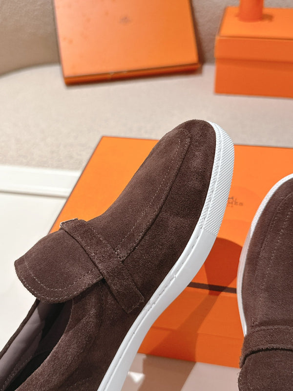 Mocassins HM 25ss Daim marron foncé 577159
