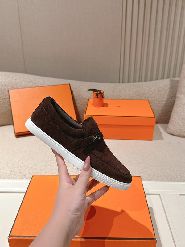 Mocassins HM 25ss Daim marron foncé 577159