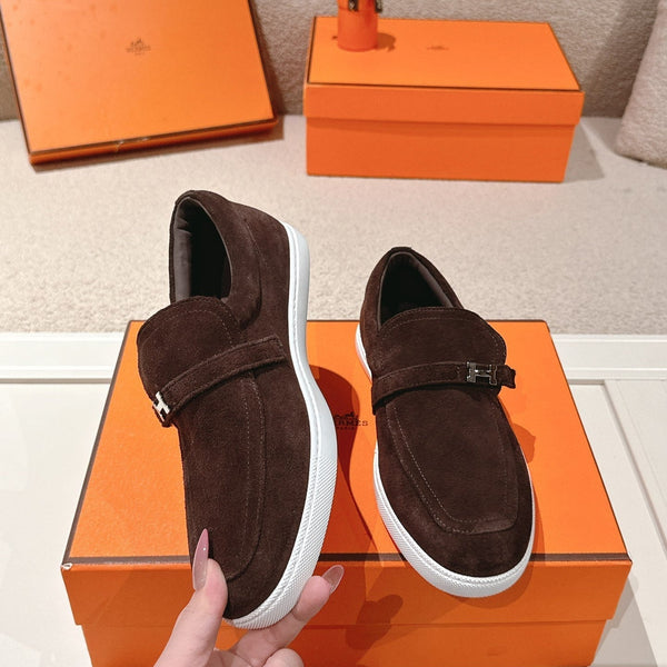 Mocassins HM 25ss Daim marron foncé 577159