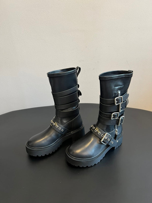 Dior 2025 Short Boot Black Cowhide 501247