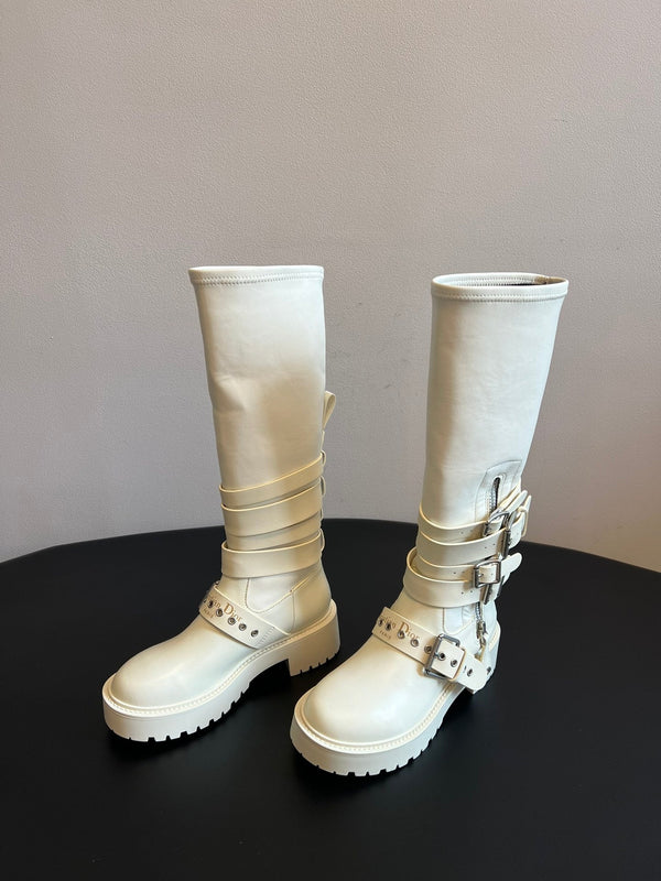 Dior 2025 Long Boot White Cowhide 501248
