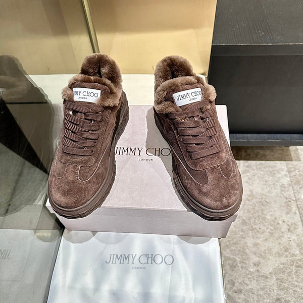 Jimmy Diamond Maxi Retro F Trainer Coffee Suede Shearing 538896