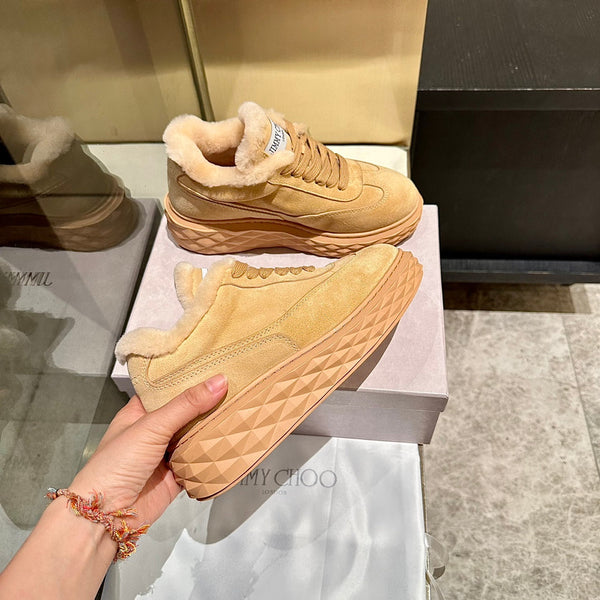 Jimmy Diamond Maxi Retro F Trainer Beige Suede Shearing 538895