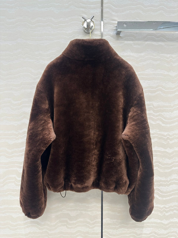 LP 25 Bomber Jacket Rich Brown Shearling Leather 314256