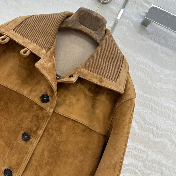 LP 25 Jacket Camel Suede Fabric 314020