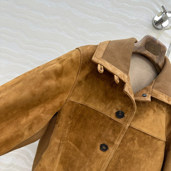 LP 25 Jacket Camel Suede Fabric 314020